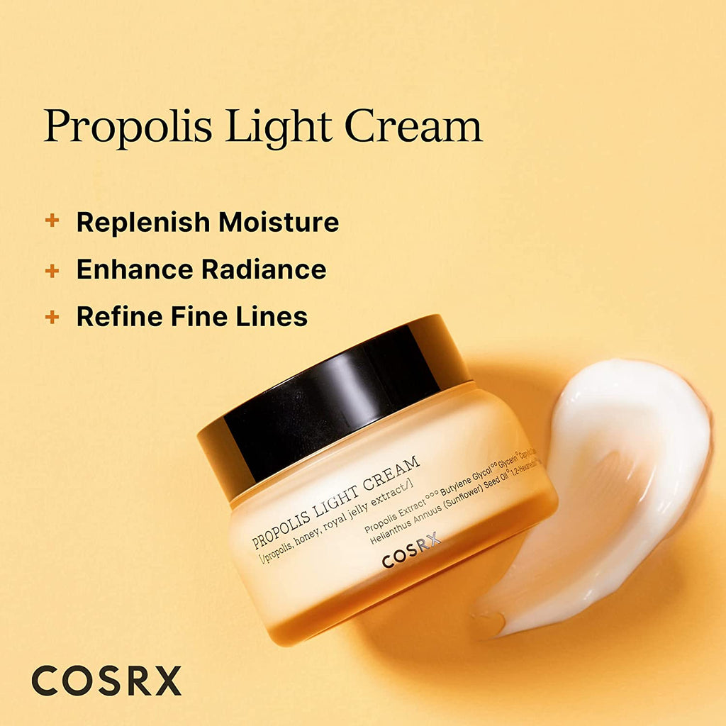 COSRX Cosrx Full Fit Propolis Light Cream, 2.19 Fl.Oz / 65Ml Hydrating Korean Skin Care, Cruelty Free, Paraben Free, 2.19 Ounces