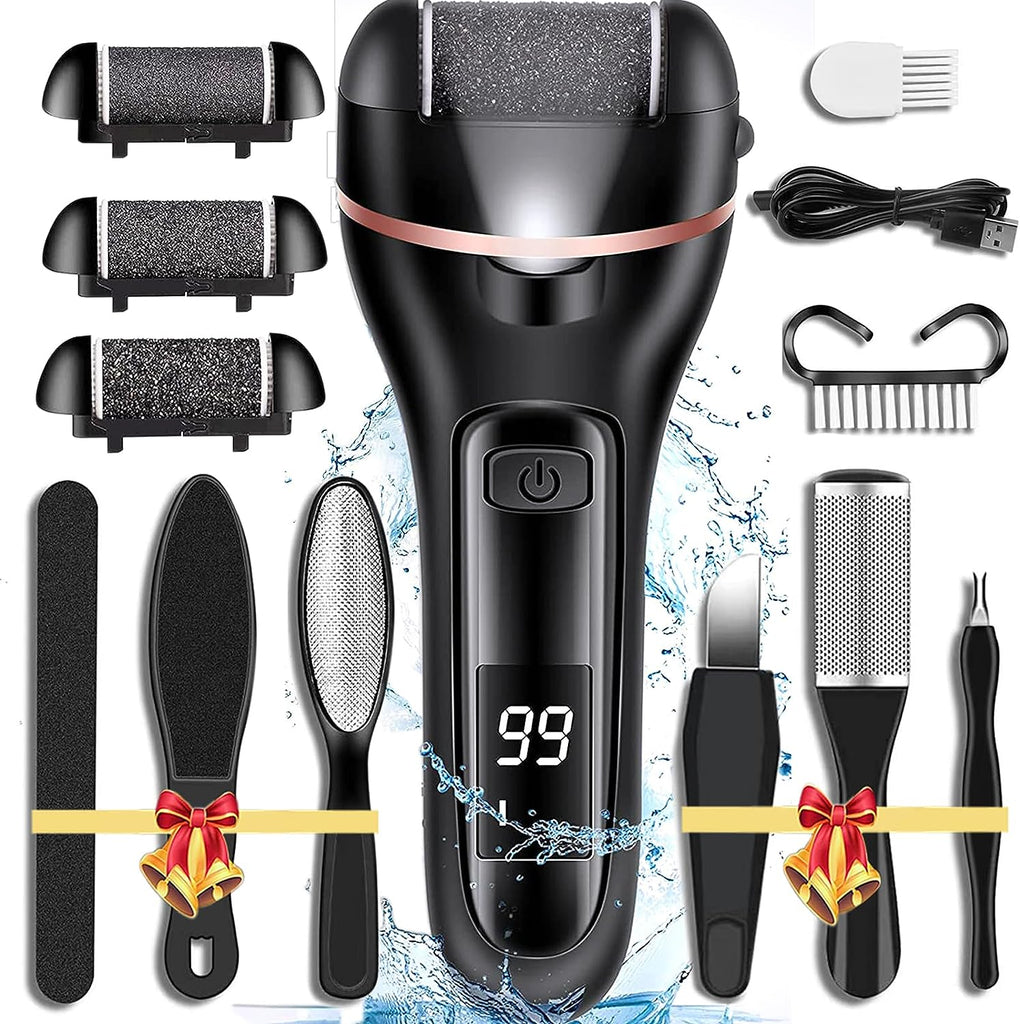 Get Beautifully Smooth Feet with CIVYPRO 13-In-1 Callus Remover - Professional Foot Care Kit for Soft, Supple Skin! 3 Rollers, 2 Speeds, and Battery Display for an Effortless Pedicure Experience!"