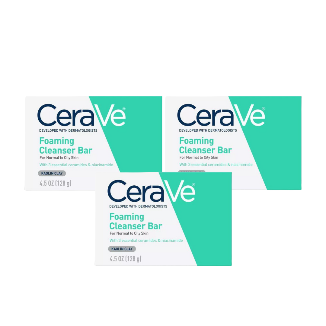 ‎CeraVe Foaming Facial Cleansing Bar - Daily Body & Facial Cleanser - 4.5oz/128gm